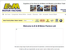 Tablet Screenshot of eandmmotorfactors.co.uk